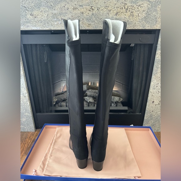 NWT ⭐️ Stuart Weitzman 5050 city leather block heel over the knee boots - Picture 3 of 7